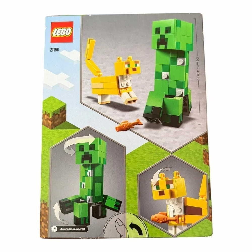 LEGO Minecraft: BigFig Creeper and Ocelot 21156 NEW SEALED Retired